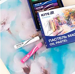 Пастель масляна Kite Creative 12 кольорів (K-200-12) - мініатюра 4