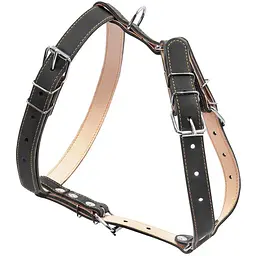 Шлея Collar подвійна для середніх собак (ширина 25мм, А:49-68см, В:68-80см) чорний - мініатюра 2