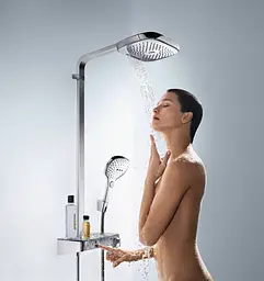Душова система Hansgrohe Raindance Select E 300 3Jet з термостатом ShowerTablet 27127000, Хром - мініатюра 4