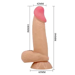 Фалоімітатор Sliding Skin Bendable 7.6, тілесний PRETTY LOVE BW-008108NRG 103590 - мініатюра 3