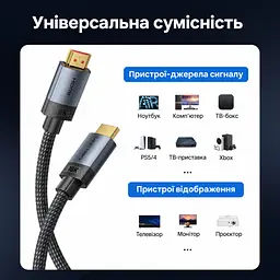 Кабель HDMI Vention ALVHI 2.2 16K 60 Гц 3 м сірий (ALVHI) - мініатюра 7