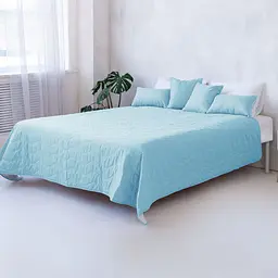 Декоративне покривало  Sonex Capri 220х240 см блакитне з білим (SO102402) - мініатюра 9
