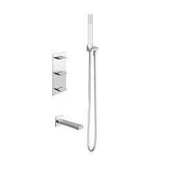 Змішувач для ванни Kohlman Excelent chrome + BOX прихованого монтажу KPL-QW217HW, Хром