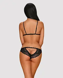 Комплект білизни Obsessive Millagro Set Black L/XL - мініатюра 2