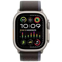 Смарт-годинник Apple Watch Ultra 2 GPS + Cellular 49mm Titanium Case with Blue/Black Trail Loop-S/M (MRF53) - мініатюра 2
