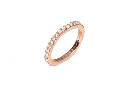 Каблучка-доріжка з червоного золота з фіанітами K-0402 21.5