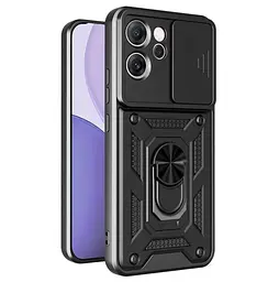 Чохол Primo Shockproof для Oppo Reno 14F 5G - протиударний, з підставкою і шторкою камери - Black - мініатюра 3