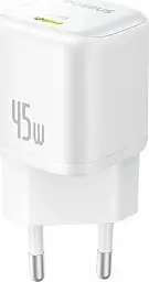 Мережевий зарядний пристрій Baseus PicoGo GaN Fast Charger 1C 45W білий P10176800213-00