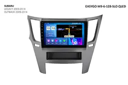 Штатна автомагнітола EasyGo M9-6-128-SLO QLED Subaru Legacy, Outback