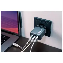 Зарядний пристрій Verbatim GaN 65 W 3 ports (2xUSB-C-65 W /USB-A -3.0) (32201) - мініатюра 5
