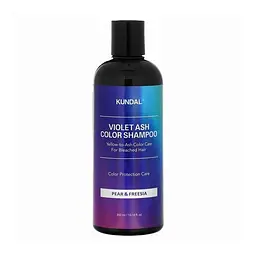 Шампунь проти жовтизни для білявок 300 мл Kundal Violet Ash Color Shampoo Pear & Freesia - мініатюра 1