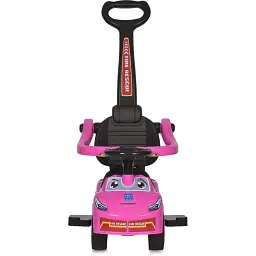 Дитяча каталка-толокар Bambi M 5763L-8 з батьківською ручкою рожевий - мініатюра 5
