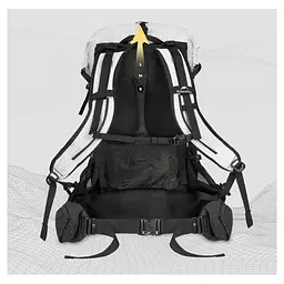Рюкзак туристичний Naturehike Helium CNK2450XB016 (40 л) Чорний M - мініатюра 3