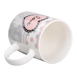 Чашка порцелянова Love 400 мл, сірий Liling Rongxiang Ceramic RX-N240143GKV - мініатюра 13