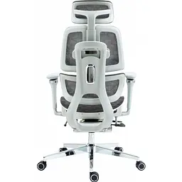 Офісне крісло GT Racer B-2450 White/Gray [121431] - мініатюра 5
