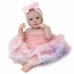 Лялька Реборн 48 см вініловая, реалістичний пупс у сукні принцеси Doll Reborn Baby Born К0100801