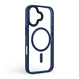 Чехол Apple iPhone 16, Unit MagSafe, синий, прозрачный, магсейф, противоударный, магнитный, панель-накладка с поддержкой MagSafe, с поддержкой беспроводной зарядки, TPU+PC, защита всего корпуса, ударопрочный, ArmorStandart (ARM78704) - мініатюра 2