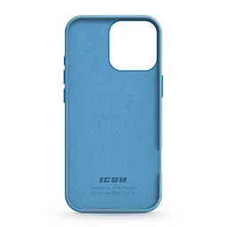 Силиконовый чехол для Apple iPhone 16 Pro, ICON2 Case, голубой, противоударный, панель, защита всего корпуса, матовая поверхность Soft Touch, выступает над дисплеем, совместим с защитными стеклами и пленками, с микрофиброй, ArmorStandart (ARM79638) - мініатюра 2