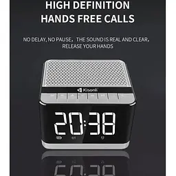 Портативна колонка годинник будильник Kisonli G8 Bluetooth 2000 mAh 5 Вт Black - мініатюра 6