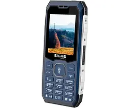 Кнопковий телефон Sigma mobile X-Style 341 Bro Type-C синій (4827798368428) - мініатюра 3