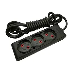 Мережевий подовжувач TECCO 5м 3 поста black (8681277843310)