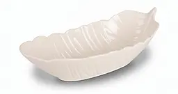 Тарілка-блюдо овальна порцелянова Limited Edition Deep Leaf White 35х14х8 см (B010392)