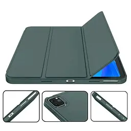 Чохол-книжка BeCover Tri Fold Soft TPU з кріпленням Apple Pencil для Apple iPad Pro 12.9 2020/2021/2022 Dark Green (711116) - мініатюра 6