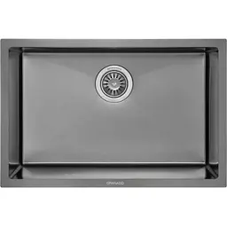 Мийка кухонна GRANADO Under top L STEEL S201 black (GS09201B)