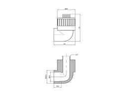 Кут Thermo Alliance 1/2" 90° d 25мм поліпропіленовий 1/2"З для поліпроп. труб (DSE402) - мініатюра 2