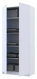 Шафа для одягу Doros Promo з полицями Білий 2 ДСП 90х48х204 (42005100) - мініатюра 5