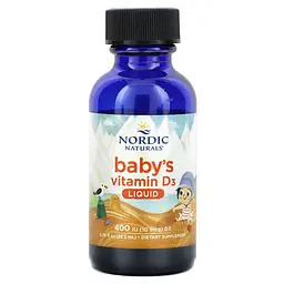 Вітамін D3 та D3+K2 для дітей Baby's Vitamin D3 400 IU 22,5 мл Nordic Naturals vit0006351 - мініатюра 3