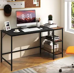 Комп'ютерний стіл Costway Tiffany з двома полицями в стилі Loft - мініатюра 2