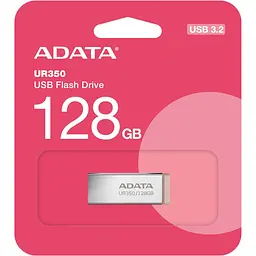 Флеш-накопичувач Adata Flash 128Gb USB 3.2 UR 350 Silver/Beige (UR350-128G-RSR/BG) - мініатюра 4