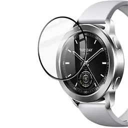 Полімерна плівка 3D (full glue) (тех.пак) для Xiaomi Watch S3 Чорний - мініатюра 2