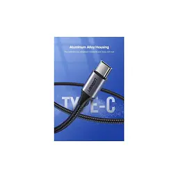 Дата кабель USB 2.0 AM to USB-C 1.5m US288 Aluminum Braid (Black) Ugreen (60127) - мініатюра 3