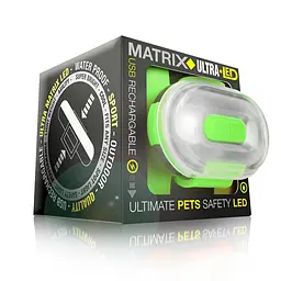 Ліхтарик світлодіодний Max & Molly Matrix Ultra Led  Safety Cube для собак на нашийник зелений - мініатюра 4