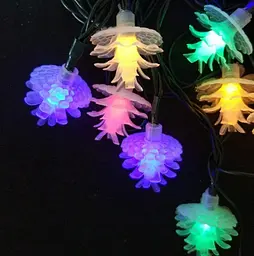 Гірлянда штора Шишки 150 led color 10 шишок 7см (мідний дріт) 3м х 1,5 м Мульти - мініатюра 2
