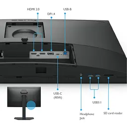 Монітор TFT 27 BenQ SW272Q, 2K IPS, 2хHDMI, DP, USB-C, HAS, USB-hub, MCR, Pivot, сірий - мініатюра 8