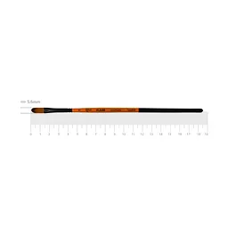 Пензель синтетика овальна Flame 1368FR №1 коротка ручка ROSA (4823098534747)