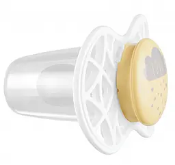 Силіконова симетрична пустушка Nuvita Air55 Cool Love, 6-12 міс., жовтий (NV7085SC) - мініатюра 2