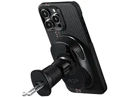 Автомобільний тримач для смартфона Pitaka MagEZ Car Mount Pro 2 Qi2 Car Vent Black (CM2402N) - мініатюра 5