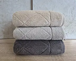 Набір турецьких махрових рушників Cestepe MicroCotton Premium 3 штуки 50x90 Eva 2 щільність 600 г/м2 - мініатюра 3