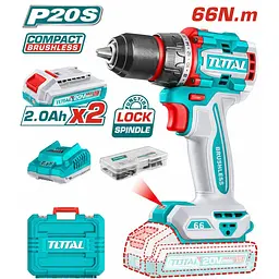 Шуруповерт Total TDLI20668 безщітковий 20В Li-Ion 2 ак