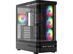 Корпус MODECOM VOLCANO AQ200 ARGB MIDI BLACK (MC-A-AQ200-4FA-B)