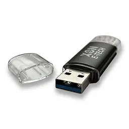 Флеш-накопичувач XON FlashDrive DuoConnect 128GB (USB 2.0 + USB Type-C) Чорний (FX2DX128MB 7560) - мініатюра 4