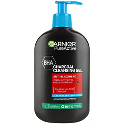 Очищающий гель для лица Garnier Skin Naturals Pure Active против прыщей и черных точек 200 мл