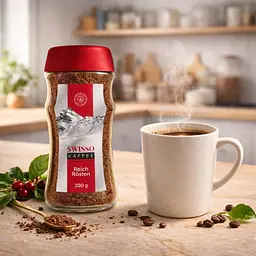 Кава розчинна сублімована Swisso Kaffee Reich Rösten Instant 100% Arabica 200 г - мініатюра 6