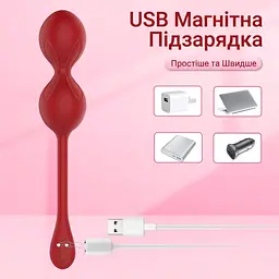 Вагінальні кульки Love Spouse Flamingo силіконові з Bluetooth 10 режимів Червоні - мініатюра 2