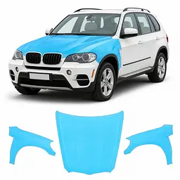 Антигравійна захисна бронеплівка за лекалами для BMW X5 E70 2006-2013 - капот і передні крила
