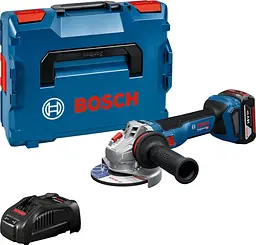 Акумуляторна кутова шліфмашина Bosch GWS 18V-11 S Professional з акб GBA 18V 5 Ah та з/п GAL 1880 CV, в L-BOXX 136